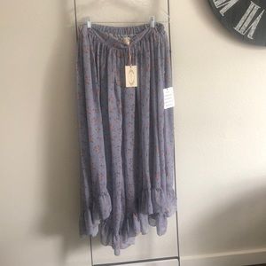 NWT Joyfolie Arely Skirt in Dusty Blue Carolina Floral